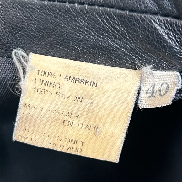 Barneys New York Black Leather Blazer - Picture 6 of 7